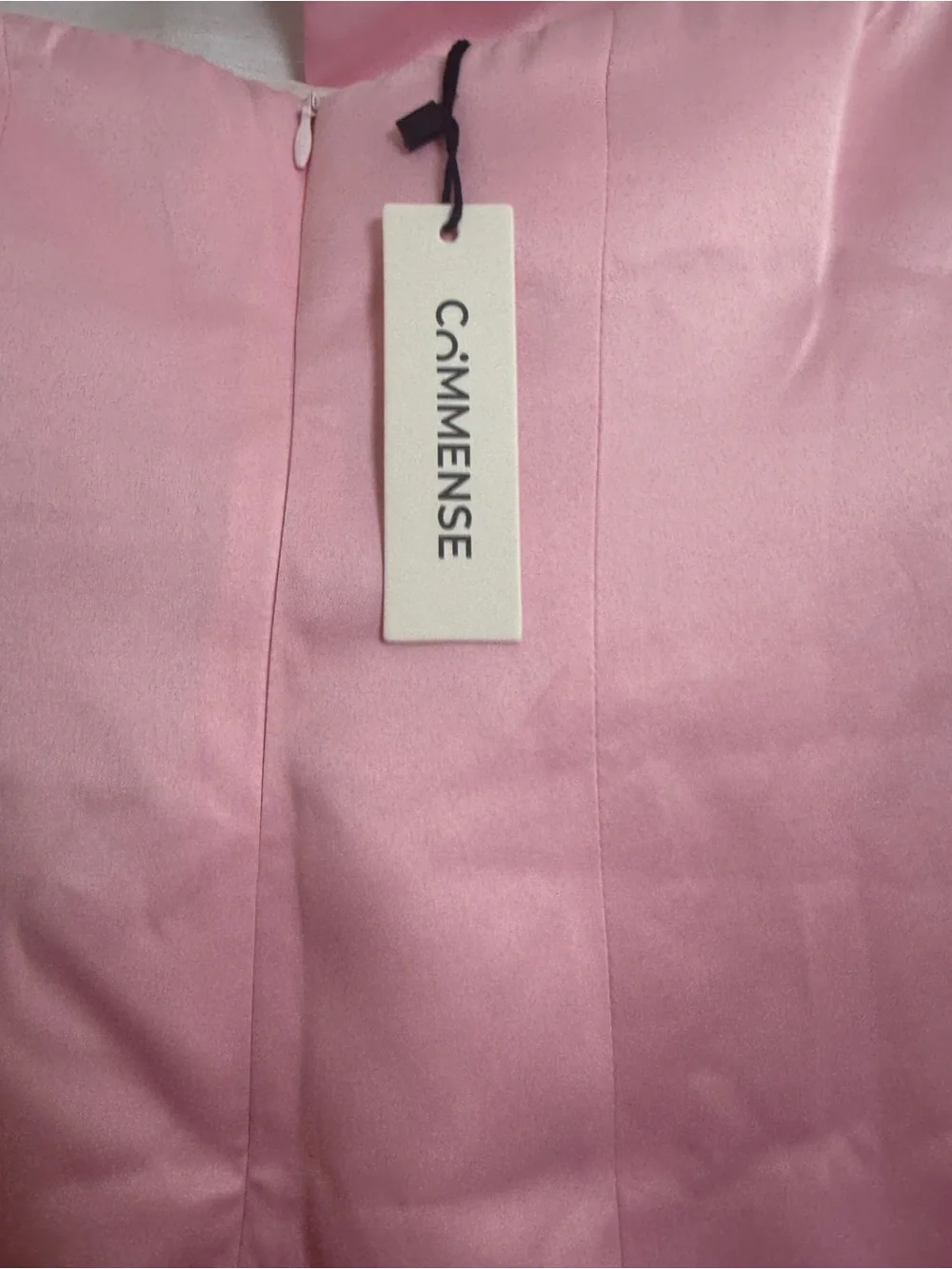 Commense Pink Satin Halter Mini Dress Cocktail Party Date Night | NWT Size S - Picture 12 of 14